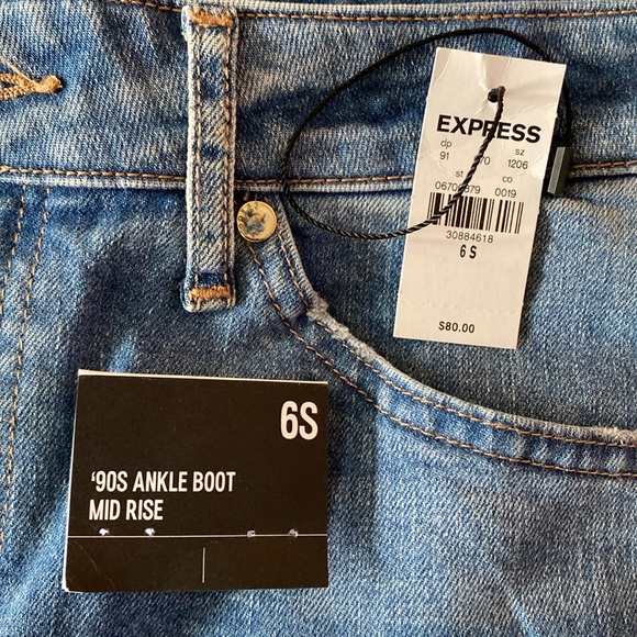 Express Jeans - size 6/short - ankle boot midrise - Picture 2 of 5
